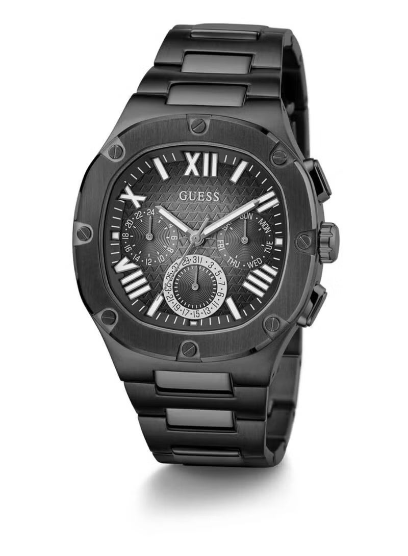 GUESS Headline Black Dial Square Case Multi-Function Men Watch - GW0572G3 - Image 1